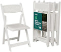 Mesh Back Folding Chairs, Padded Seat, 800 lb, 4 Pack