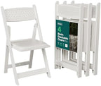 Mesh Back Folding Chairs, Padded Seat, 800 lb, 4 Pack
