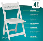 Mesh Back Folding Chairs, Padded Seat, 800 lb, 4 Pack, alternate view 2