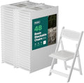Mesh Back Folding Chairs, Padded Seat, 800 lb, 48 Pack