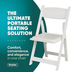 Mesh Back Folding Chairs, Padded Seat, 800 lb, 48 Pack, alternate view 3