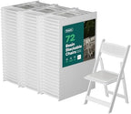 Mesh Back Folding Chairs, Padded Seat, 800 lb, 72 Pack