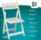 Mesh Back Folding Chairs, Padded Seat, 800 lb, 8 Pack, alternate view 2