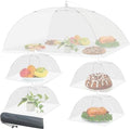 Mesh Food Covers for Outside - Upgraded 1 Extra Large 40x24 in & 4 Large 17x17 in Outdoor Party Food Cover Tent
