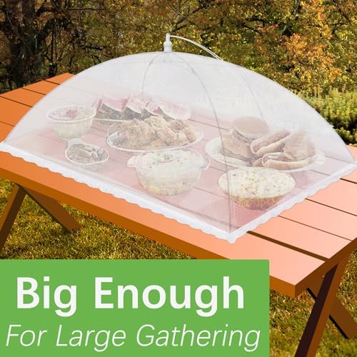 Mesh Food Covers for Outside - Upgraded 1 Extra Large 40x24 in & 4 Large 17x17 in Outdoor Party Food Cover Tent, alternate
