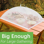 Mesh Food Covers for Outside - Upgraded 2 Extra Large 40x24 in & 8 Large 17x17 in Outdoor Party Food Cover Tent, alternate