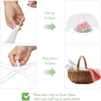 Mesh Food Covers for Outside - Upgraded 2 Extra Large 40x24 in & 8 Large 17x17 in Outdoor Party Food Cover Tent, alternate