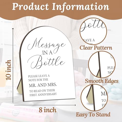 Message In A Bottle Sign, Message In A Bottle Station Sign for Bachelorette, Bridal Shower Table Signs, Guest, alternate view