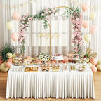Metal Arch Backdrop Stand 2 Set (6FT/5FT), Gold Wedding Arch Frame, alternate view 6