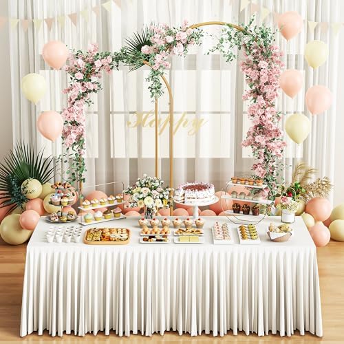 Metal Arch Backdrop Stand 2 Set (6FT/5FT), Gold Wedding Arch Frame, alternate view 6