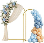 Metal Arch Backdrop Stand 2 Set (7.2FT/6FT), Gold Wedding Arch Frame