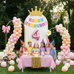 Metal Arch Backdrop Stand 3 Set (7.2FT+6.6FT+6FT), Gold Wedding Arch Frame, alternate view 4