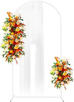 Metal Arch Backdrop Stand 6.6FT White Wedding Backdrop Stand Square Arch Frame for Birthday Party Bridal Baby