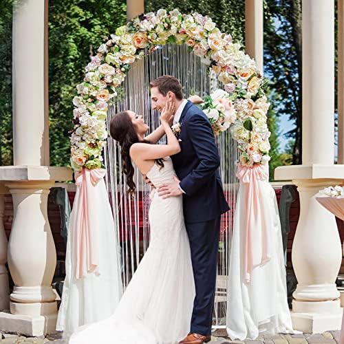 Metal Arch Backdrop Stand 6.6FT White Wedding Backdrop Stand Square Arch Frame for Birthday Party Bridal Baby, alternate view