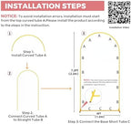 Metal Arch Backdrop Stand, 6FT+5FT+4FT Wedding Arch Frame, Gold Wedding Arch Backdrop Stand Set of 3, Balloon, alternate view
