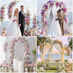 Metal Arch Backdrop Stand, 6FT+5FT+4FT Wedding Arch Frame, Gold Wedding Arch Backdrop Stand Set of 3, Balloon, alternate view