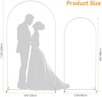 Metal Arch Backdrop Stand 7.2 FT, 6 FT Wedding Arch Stand, White in White, alternate view 2