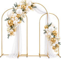 Metal Arch Backdrop Stand 7.2FT+6.6FT+6FT: Wedding Arch Frame for Ceremony Balloon Arch Stand for Birthday
