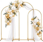 Metal Arch Backdrop Stand 7.2FT+6.6FT+6FT: Wedding Arch Frame for Ceremony Balloon Arch Stand for Birthday
