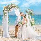 Metal Arch Backdrop Stand 7.2FT+6FT Wedding Arch Backdrop Stand Set of 2 Gold Backdrop Arch Stand Wedding Arch, alternate