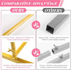 Metal Arch Backdrop Stand 7.2FT+6FT Wedding Arch Backdrop Stand Set of 2 Gold Backdrop Arch Stand Wedding Arch, alternate