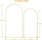 Metal Arch Backdrop Stand, 7.2FT+6FT Wedding Arch Frame, Balloon Arch Backdrop Stand Set of 2, Gold Wedding Arch, alternate