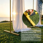 Metal Arch Backdrop Stand 7.2FT+6FT: Wedding Arch Frame for Ceremony Balloon Arch Stand for Birthday Anniversary, alternate
