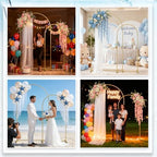 Metal Arch Backdrop Stand 7.2FT+6FT: Wedding Arch Frame for Ceremony Balloon Arch Stand for Birthday Anniversary, alternate