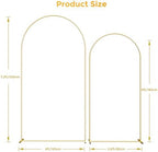 Metal Arch Backdrop Stand, 7.2FT+6FT Wedding Arch Frame, Gold Wedding Arch Backdrop Stand Set of 2, Balloon Arch, alternate