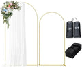 Metal Arch Backdrop Stand, 7.2FT+6FT Wedding Arch Frame with Storage Bag, Balloon Arch Backdrop Stand Set of 2