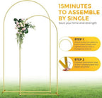 Metal Arch Backdrop Stand, 7.2FT+6FT Wedding Arch Frame with Storage Bag, Balloon Arch Backdrop Stand Set of 2, alternate