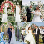 Metal Arch Backdrop Stand, 7.2FT+6FT Wedding Arch Frame with Storage Bag, Balloon Arch Backdrop Stand Set of 2, alternate
