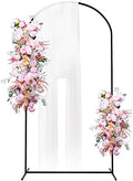 Metal Arch Backdrop Stand 7.2FT Black Wedding Backdrop Stand Square Arch Frame for Birthday Party Bridal Baby