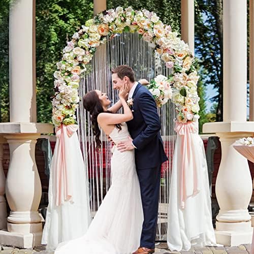 Metal Arch Backdrop Stand 7.2FT Black Wedding Backdrop Stand Square Arch Frame for Birthday Party Bridal Baby, alternate view