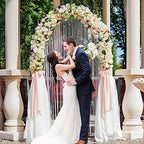 Metal Arch Backdrop Stand 7.2FT Black Wedding Backdrop Stand Square Arch Frame for Birthday Party Bridal Baby, alternate view
