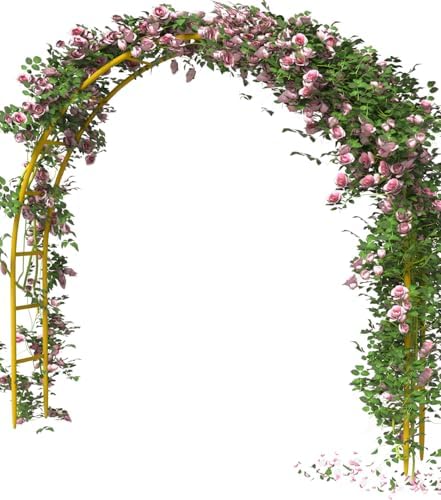 Metal Arch Backdrop Stand 7Ft Wide 7.7Ft High, Wedding Arch Frame for Wedding Decorations, Balloon Arch Stand