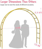 Metal Arch Backdrop Stand 7Ft Wide 7.7Ft High, Wedding Arch Frame for Wedding Decorations, Balloon Arch Stand, alternate view