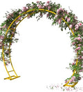 Metal Arch Backdrop Stand 8Ft Wide 7Ft High, Wedding Arch Frame for Wedding Decorations, Balloon Arch Stand with