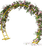 Metal Arch Backdrop Stand 8Ft Wide 7Ft High, Wedding Arch Frame for Wedding Decorations, Balloon Arch Stand with