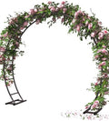 Metal Arch Backdrop Stand 8Ft Wide 7Ft High, Wedding Arch Frame for Wedding Decorations, Balloon Arch Stand with