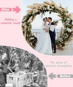 Metal Arch Backdrop Stand 8Ft Wide 7Ft High, Wedding Arch Frame for Wedding Decorations, Balloon Arch Stand with, alternate