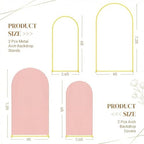 Metal Arch Backdrop Stand and Cover Set, 7.2FT, 6FT Party Backdrop, Easy to Assemble, Backdrop Stand for, alternate view 2