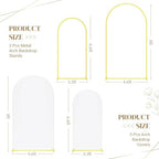 Metal Arch Backdrop Stand and Cover Set, 8FT, 6.6FT Party Backdrop, Easy to Assemble, Backdrop Stand for, alternate view 3