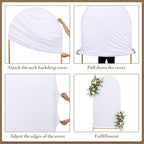 Metal Arch Backdrop Stand and Cover Set, 8FT, 6.6FT Party Backdrop, Easy to Assemble, Backdrop Stand for, alternate view 6