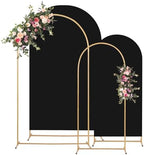 Metal Arch Backdrop Stand and Cover Set, 8FT, 7.2FT Party Backdrop, Easy to Assemble, Backdrop Stand for