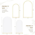 Metal Arch Backdrop Stand and Cover Set of 2, Sturdy 7.2FT, 6FT Party Backdrop Set, Wedding Arch Frame and Cover, alternate