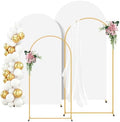 Metal Arch Backdrop Stand and White Cover Set of 2 (6FT/7.2FT)