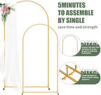 Metal Arch Backdrop Stand and White Cover Set of 2 (6FT/7.2FT), alternate view 4