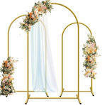Metal Arch Backdrop Stand, Gold, Set of 3, 6FT, 5FT, 4FT in Gold
