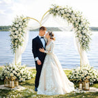 Metal Arch Backdrop Stand, Set of 2 (7.2FT + 6FT) Wedding Arch Stand, alternate view 2
